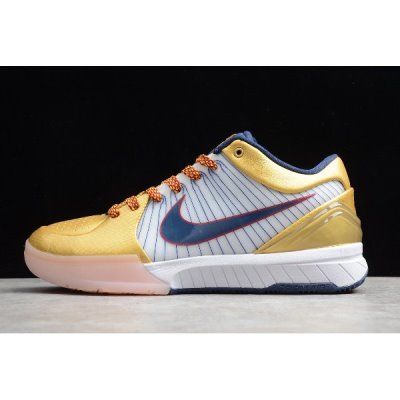 Nike Erkek Zoom Kobe 4 Protro Metal Altın / Lacivert Mavi Basketbol Ayakkabısı Türkiye - 3K0AWC6D